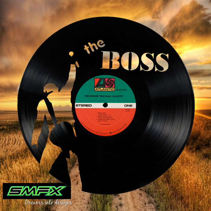 Bruce springsteen Laser Cut Vinyl Record artist representation or vinyl clock