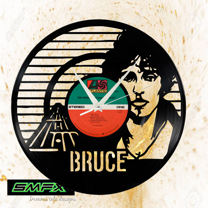 Bruce springsteen Laser Cut Vinyl Record artist representation or vinyl clock