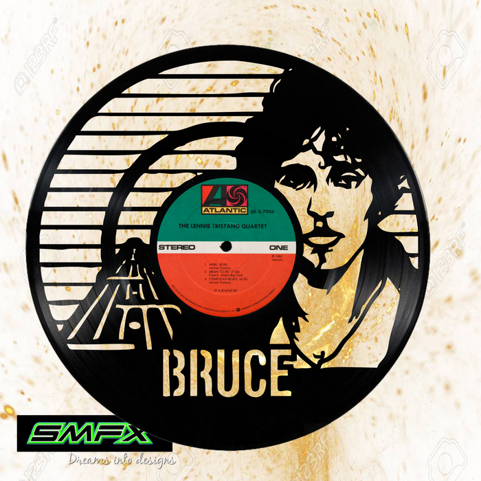 Bruce springsteen Laser Cut Vinyl Record artist representation or vinyl clock