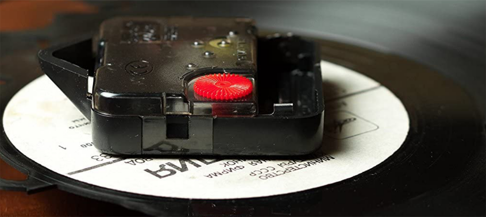 Vinyl record CLock add on