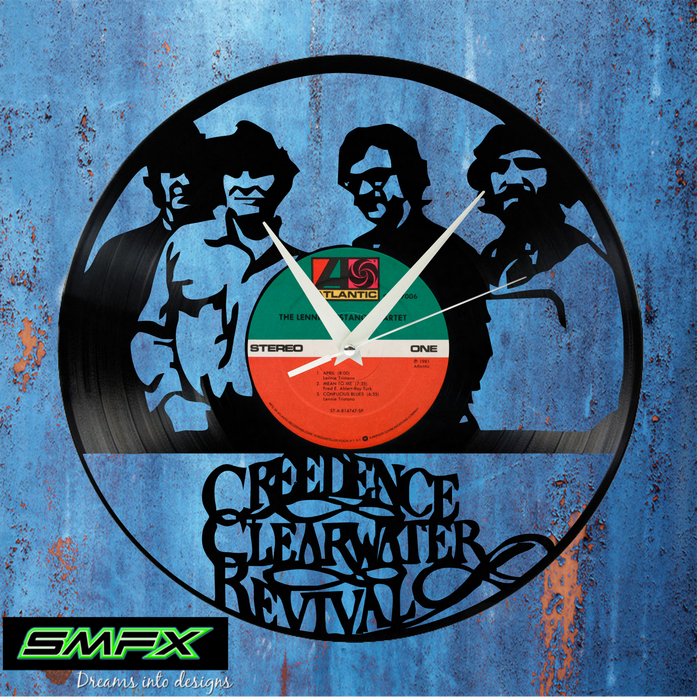creedence clearwater revival CCR Laser Cut Vinyl Record artist representation or vinyl clock