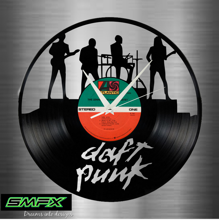 daft punk Laser Cut Vinyl Record artist representation or vinyl clock