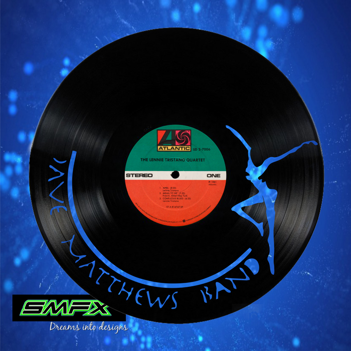 dave matthews Laser Cut Vinyl Record artist representation or vinyl clock