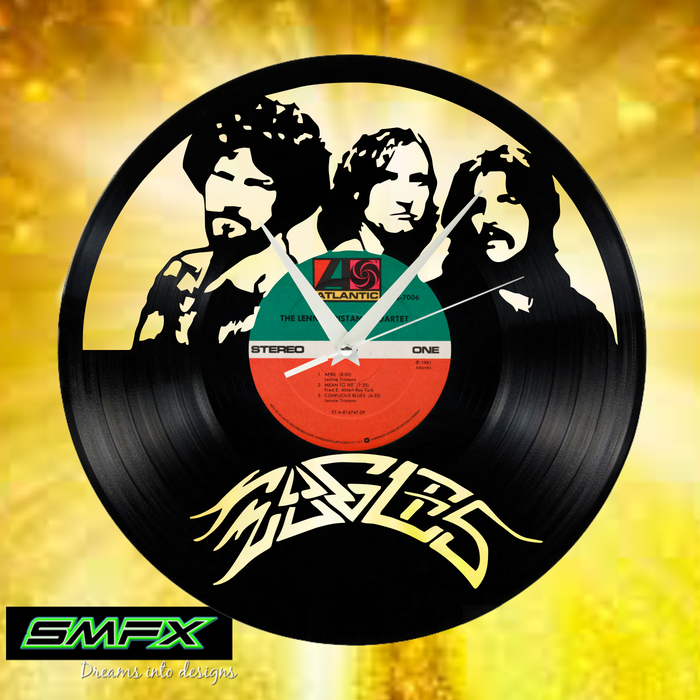 Eagles Laser Cut Vinyl Record artist representation or vinyl clock