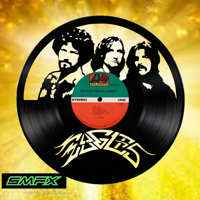 Eagles Laser Cut Vinyl Record artist representation or vinyl clock