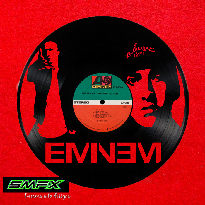 eminem Laser Cut Vinyl Record artist representation or vinyl clock
