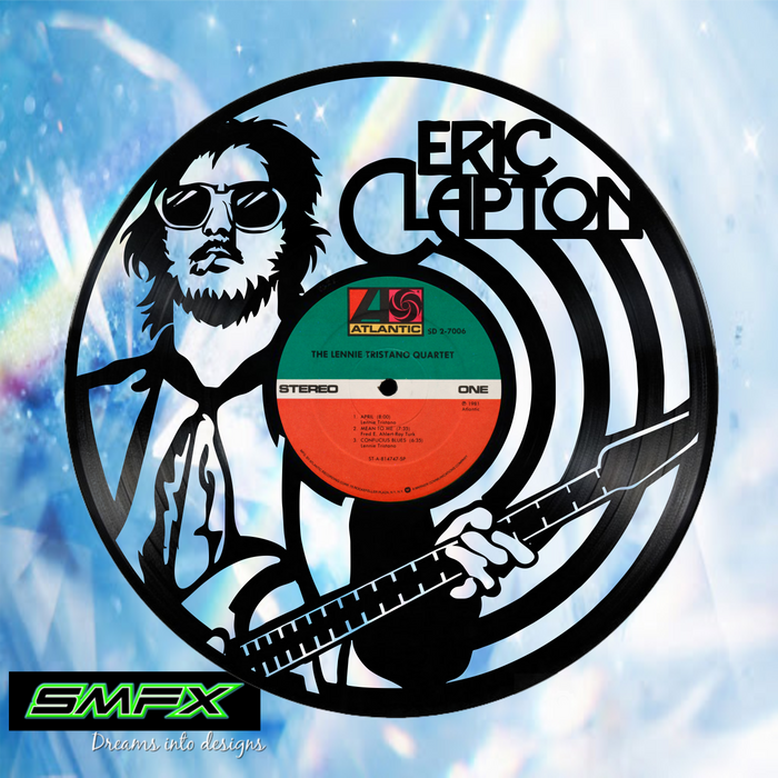 eric clapton Laser Cut Vinyl Record artist representation or vinyl clock