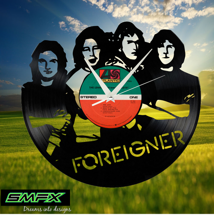 FOREIGNER band Laser Cut Vinyl Record artist representation