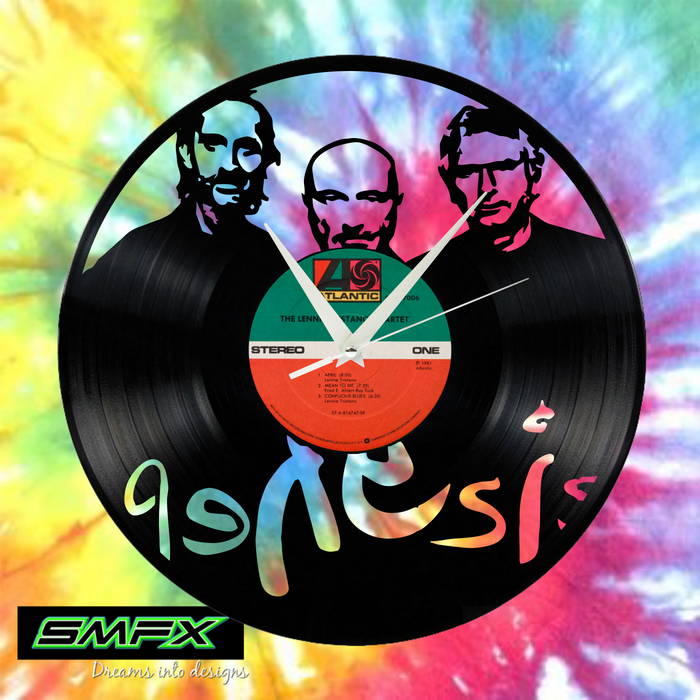 genesis Laser Cut Vinyl Record artist representation or vinyl clock