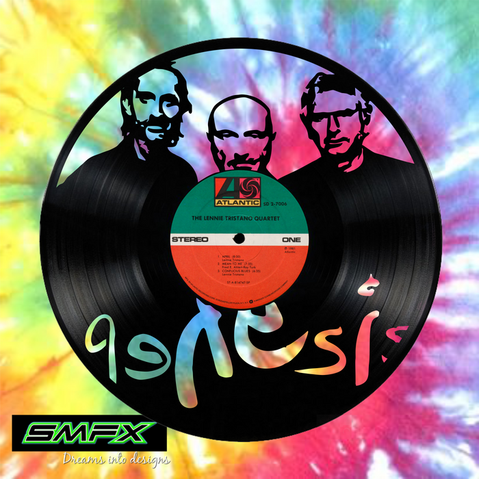 genesis Laser Cut Vinyl Record artist representation or vinyl clock