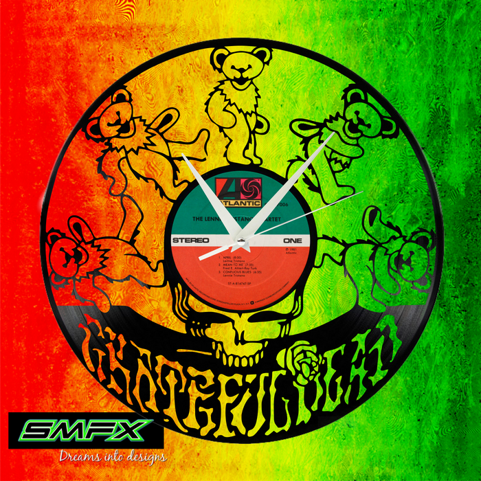 GRATEFUL DEAD Laser Cut Vinyl Record artist representation or vinyl clock