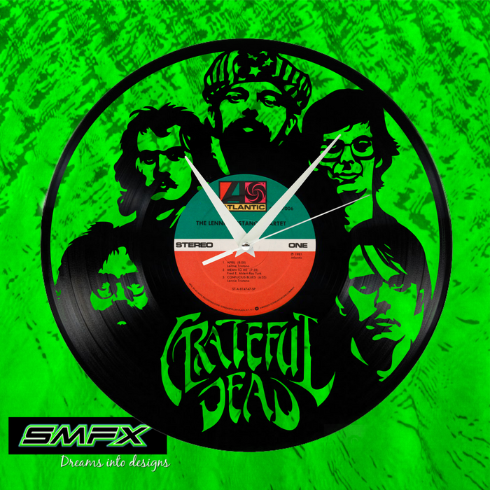 GRATEFUL DEAD Laser Cut Vinyl Record artist representation or vinyl clock