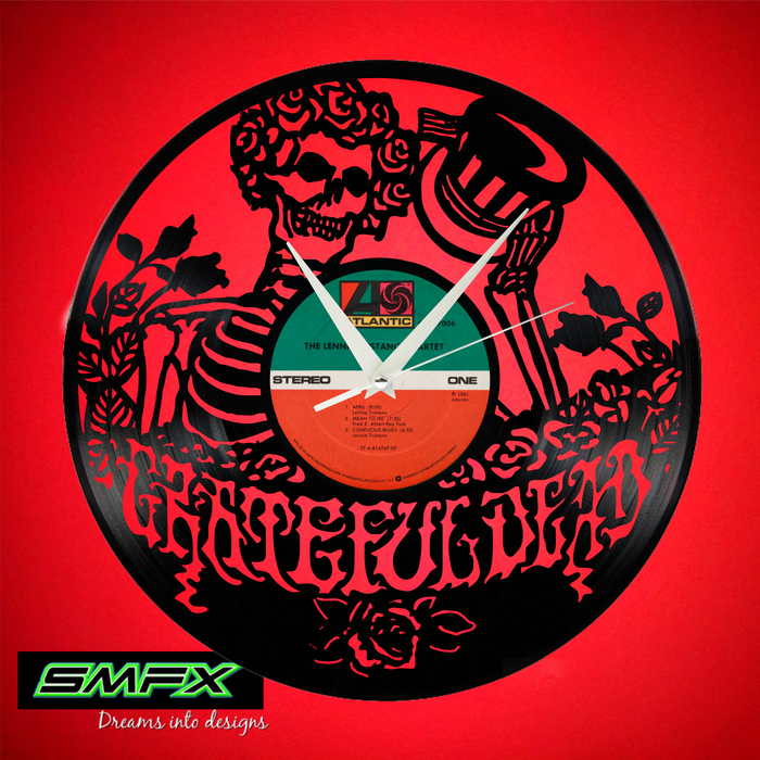 GRATEFUL DEAD Laser Cut Vinyl Record artist representation or vinyl clock
