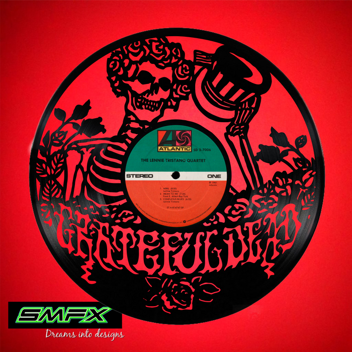 GRATEFUL DEAD Laser Cut Vinyl Record artist representation or vinyl clock