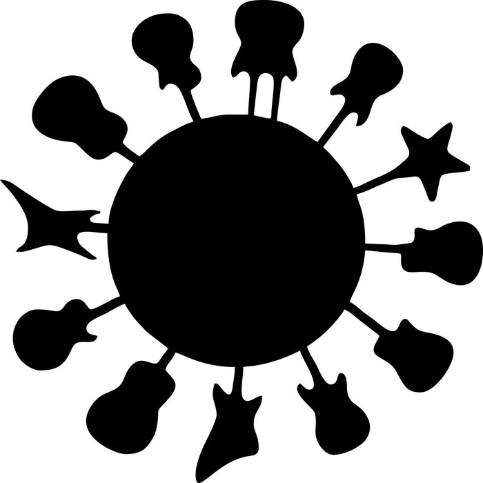 guitars-1 Laser Cut Vinyl Record artist representation