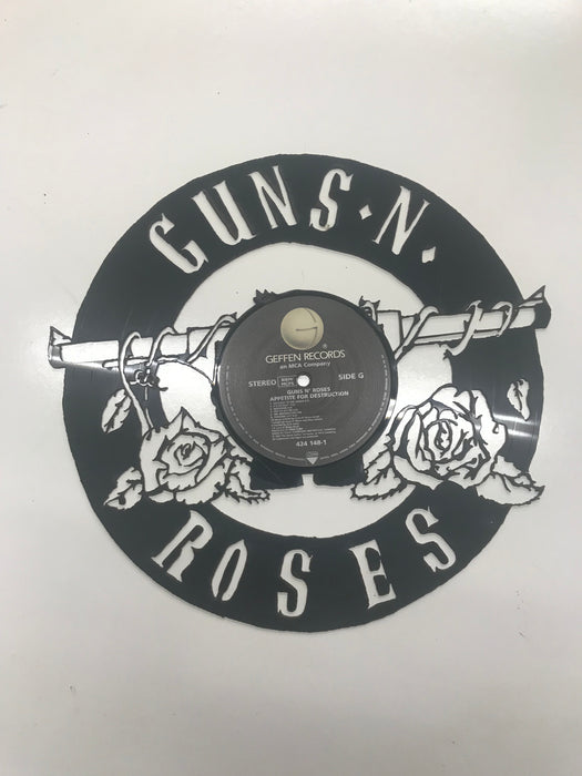 guns and roses Laser Cut Vinyl Record artist representation or vinyl clock