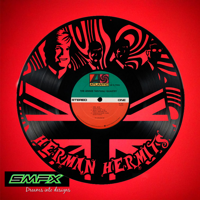 hermans hermits Laser Cut Vinyl Record artist representation or vinyl clock