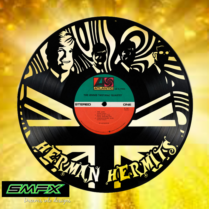 hermans hermits Laser Cut Vinyl Record artist representation or vinyl clock