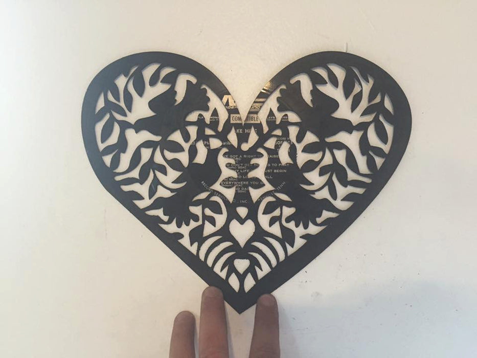 bird heart Laser Cut Vinyl Record artist representation