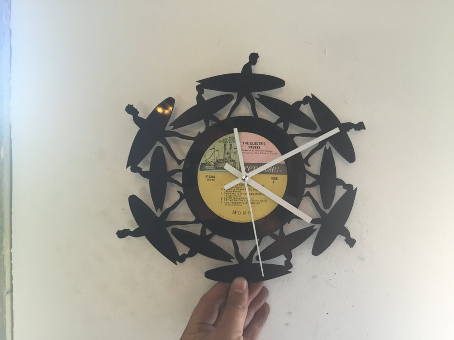 surfer clock Laser Cut Vinyl Record artist representation