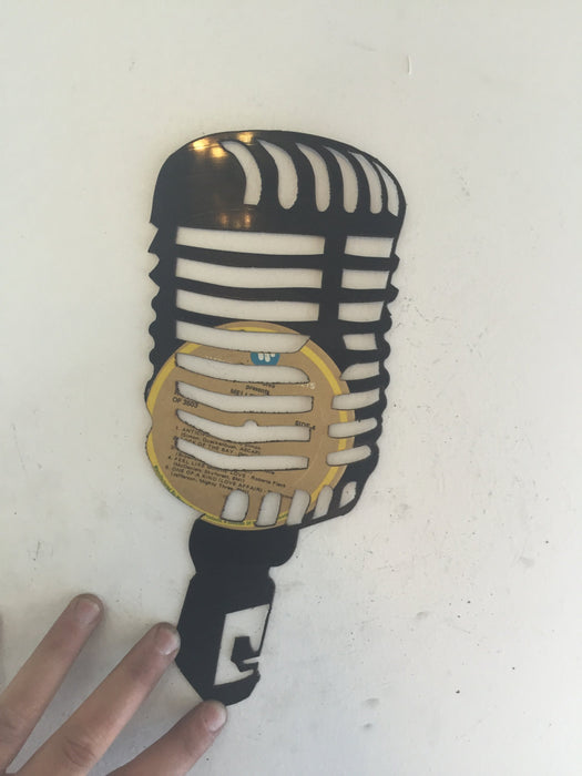 microphone Laser Cut Vinyl Record artist representation