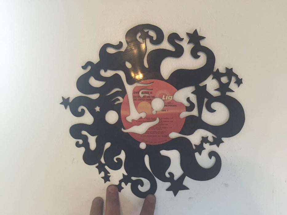 Sun and stars Laser Cut Vinyl Record artist representation