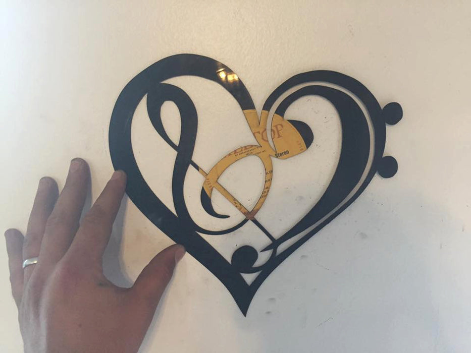 Music Heart Laser Cut Vinyl Record artist representation