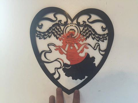 angel heart sign Laser Cut Vinyl Record artist representation