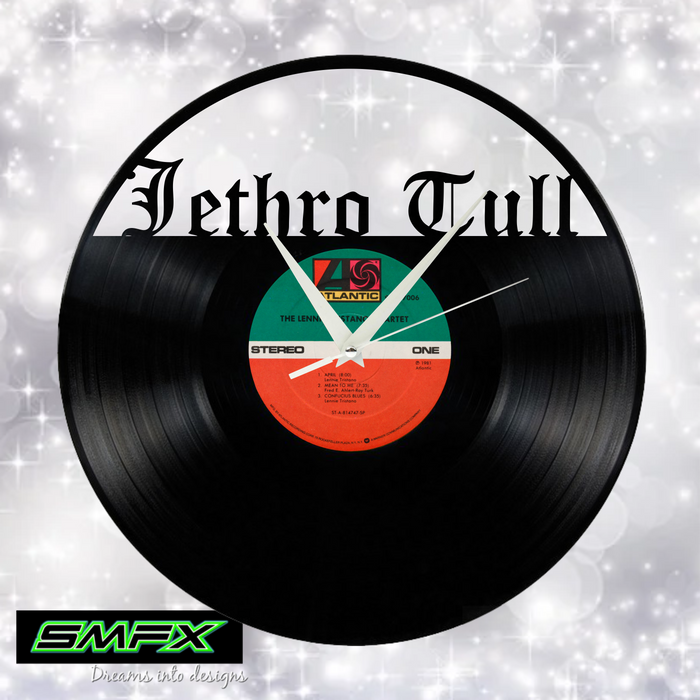 jethro tull Laser Cut Vinyl Record artist representation or vinyl clock