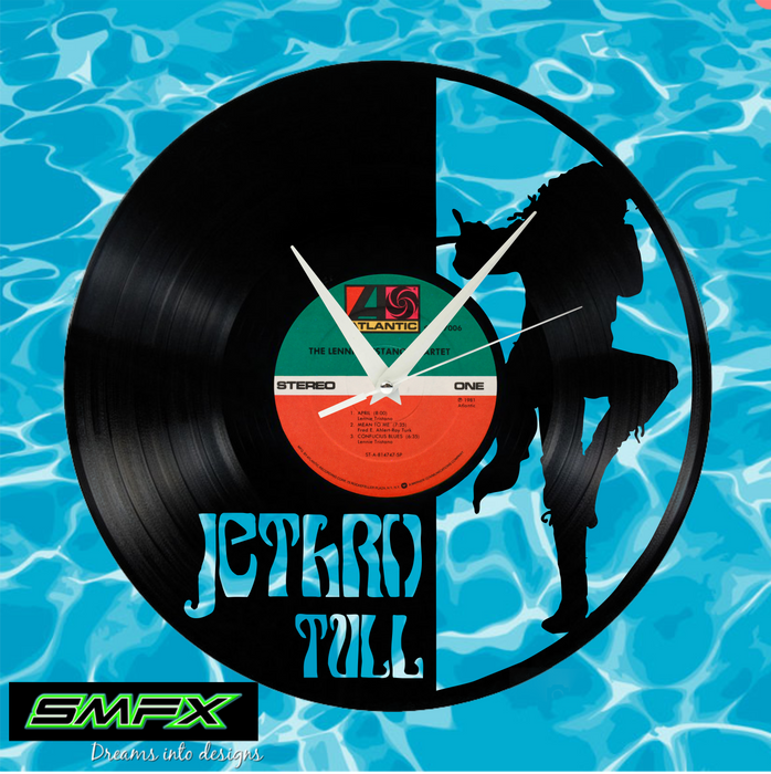 jethro tull Laser Cut Vinyl Record artist representation or vinyl clock