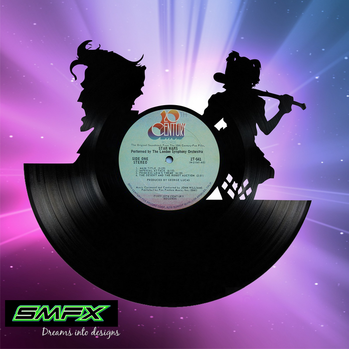 JOKER AND HARLEY Laser Cut Vinyl Record artist representation or vinyl clock