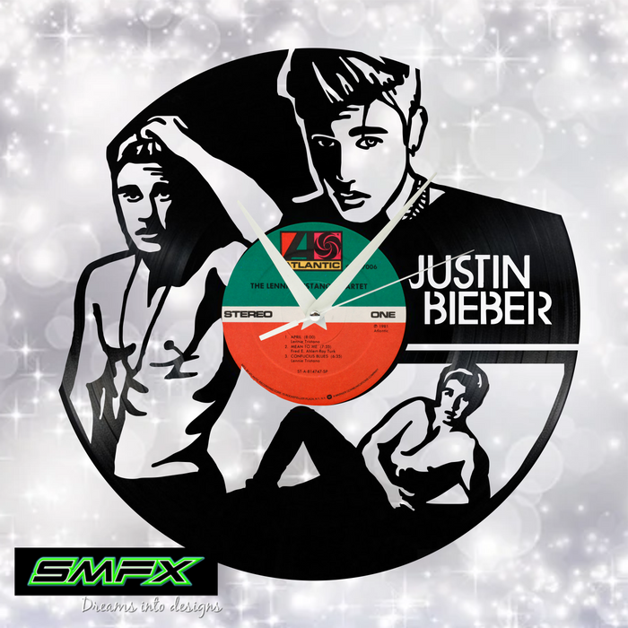 justin bieber-1 Laser Cut Vinyl Record artist representation
