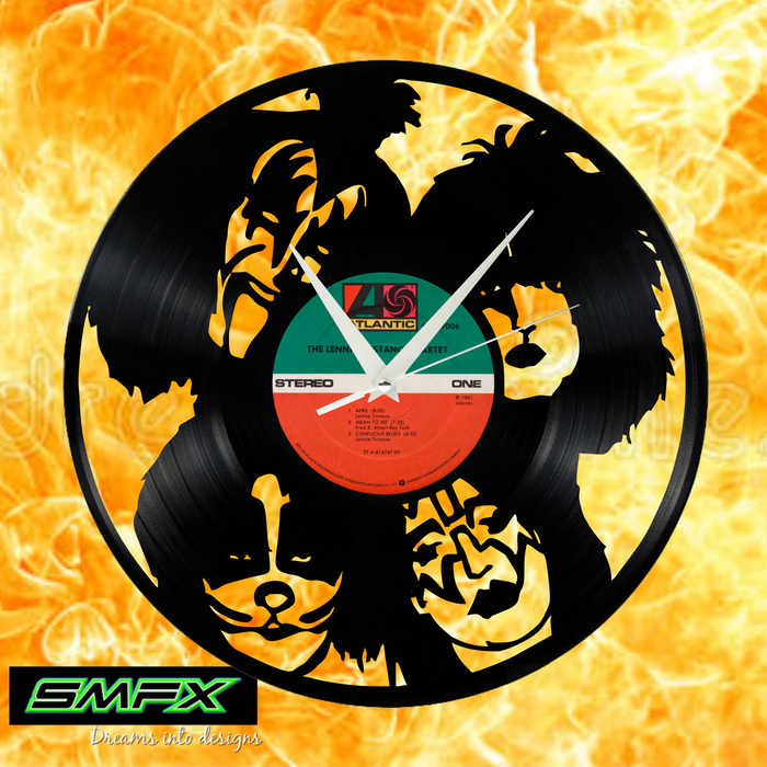 kiss Laser Cut Vinyl Record artist representation or vinyl clock