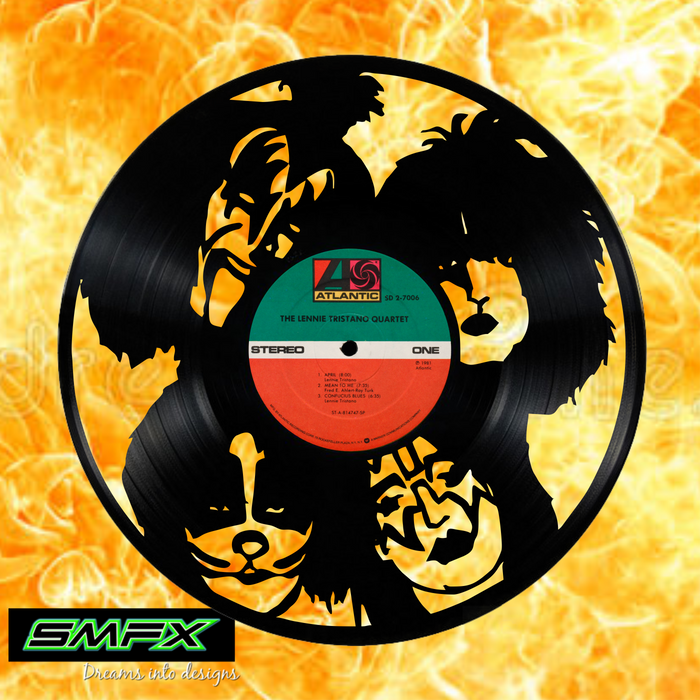 kiss Laser Cut Vinyl Record artist representation or vinyl clock