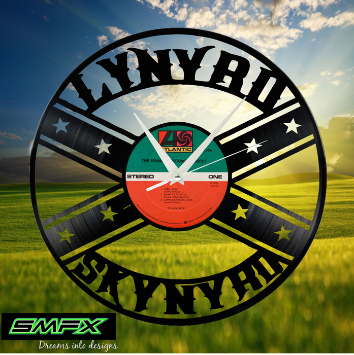 lynard skynard Laser Cut Vinyl Record artist representation or vinyl clock