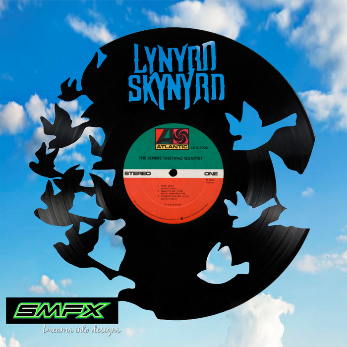 lynard skynard Laser Cut Vinyl Record artist representation or vinyl clock