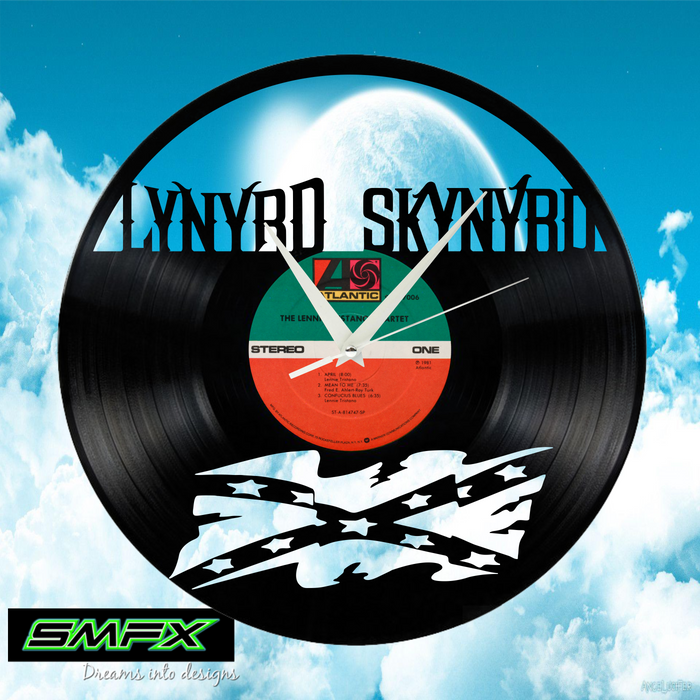 lynard skynard Laser Cut Vinyl Record artist representation or vinyl clock