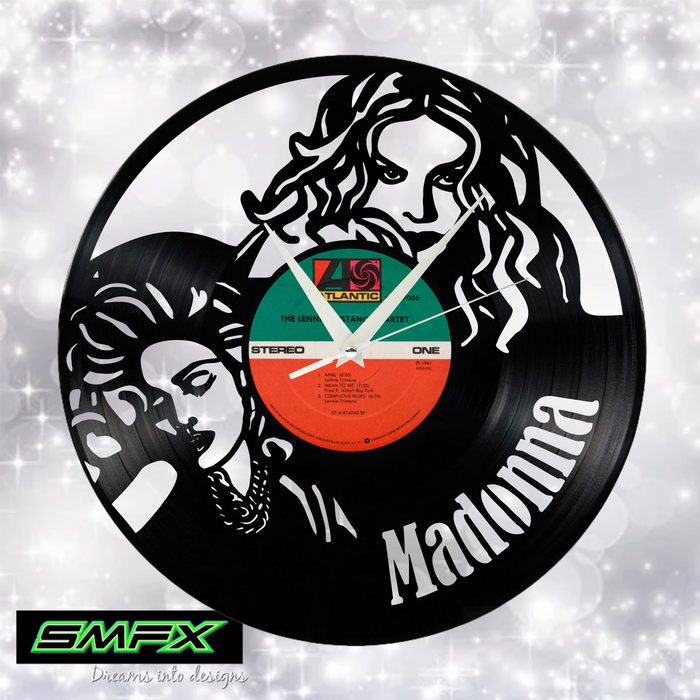 MADONA Laser Cut Vinyl Record artist representation or vinyl clock