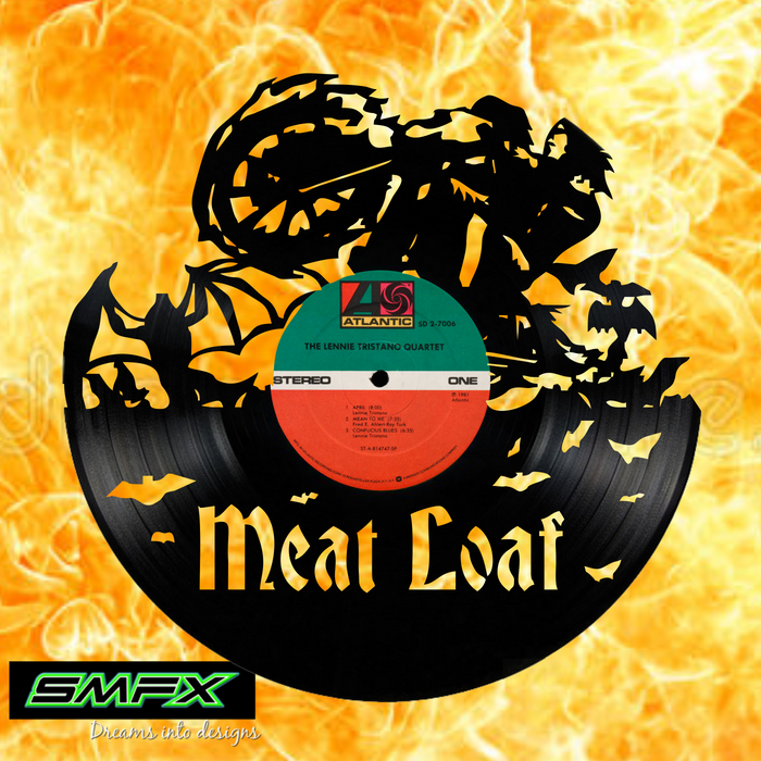 meat loaf Laser Cut Vinyl Record artist representation or vinyl clock