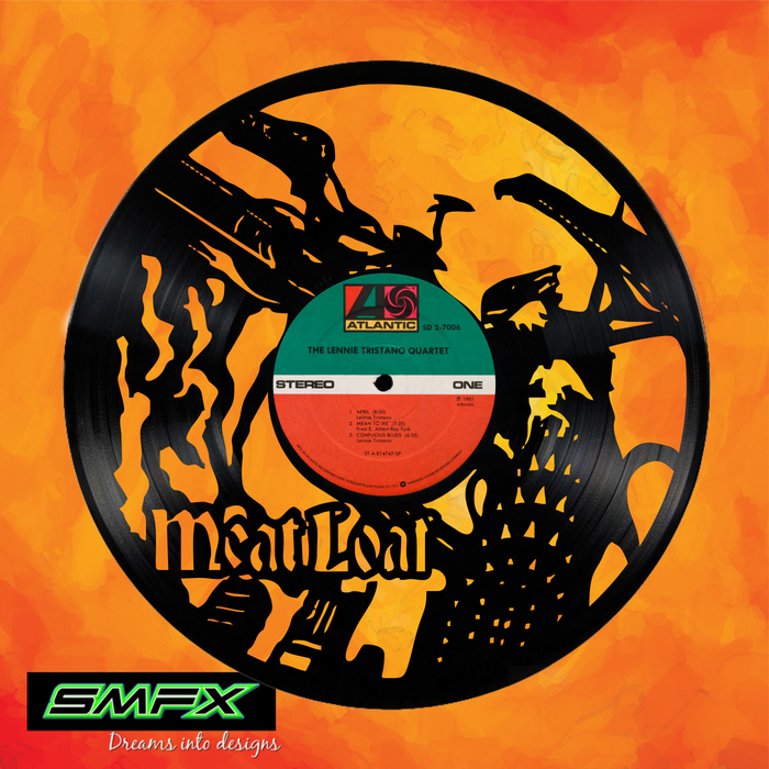 meat loaf Laser Cut Vinyl Record artist representation or vinyl clock