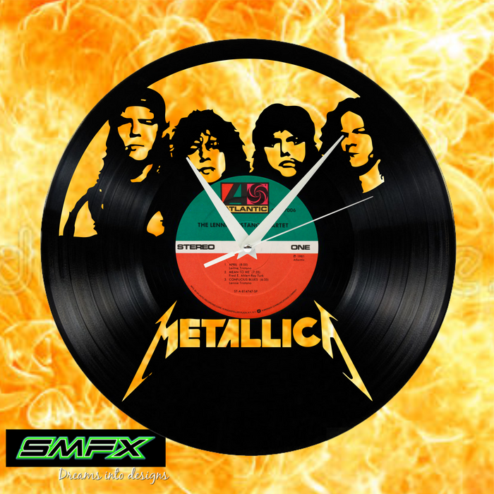 METALLICA Laser Cut Vinyl Record artist representation or vinyl clock
