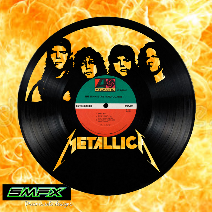 METALLICA Laser Cut Vinyl Record artist representation or vinyl clock
