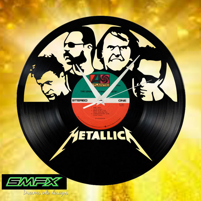 METALLICA Laser Cut Vinyl Record artist representation or vinyl clock