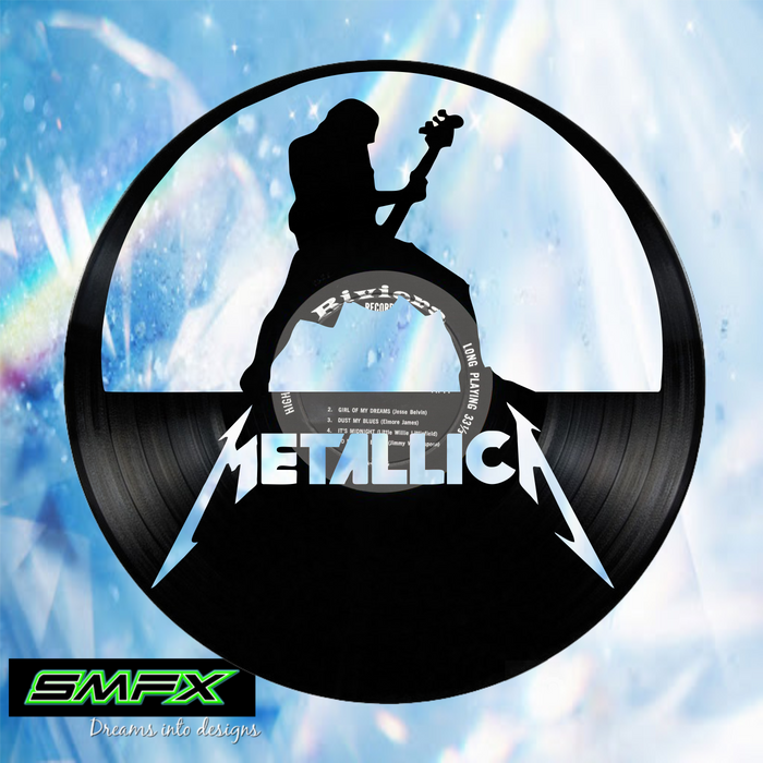 METALLICA Laser Cut Vinyl Record artist representation or vinyl clock