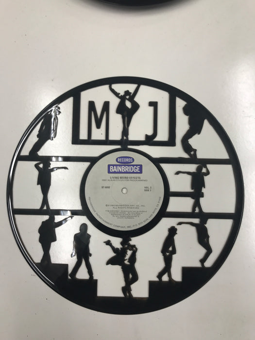 Michael Jackson Laser Cut Vinyl Record artist representation or vinyl clock
