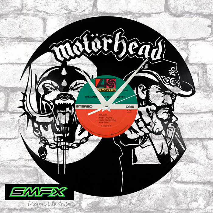 motorhead Laser Cut Vinyl Record artist representation or vinyl clock