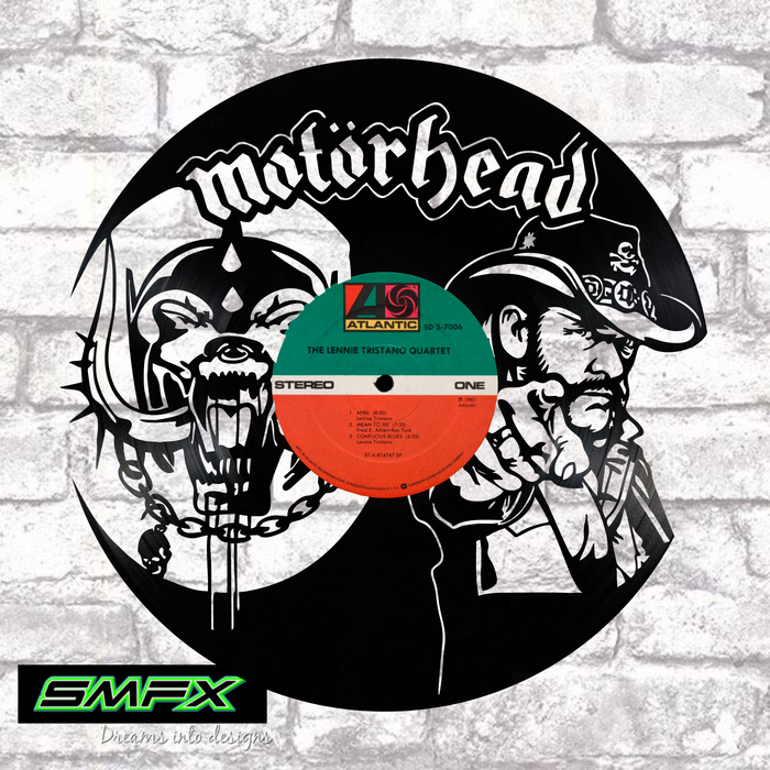 motorhead Laser Cut Vinyl Record artist representation or vinyl clock