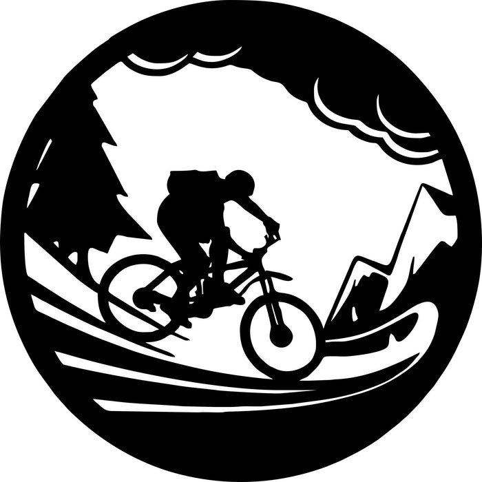 mountain biker-1 Laser Cut Vinyl Record artist representation