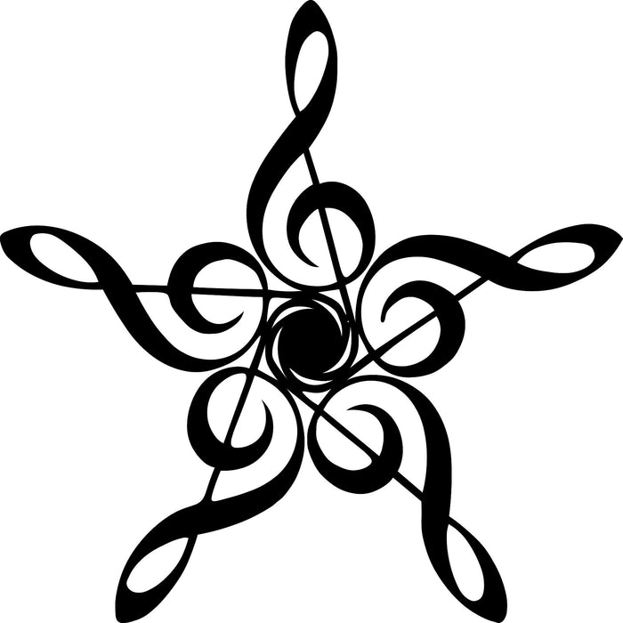 music notes-6 Laser Cut Vinyl Record artist representation
