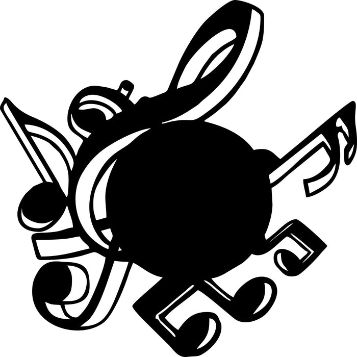 music notes-1 Laser Cut Vinyl Record artist representation